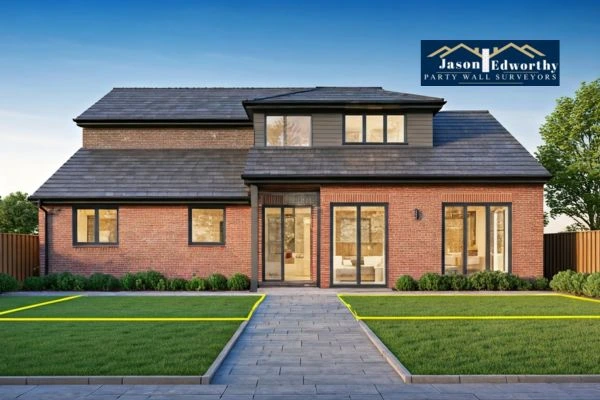 Home extension focusing on boundary line Royal Leamington Spa