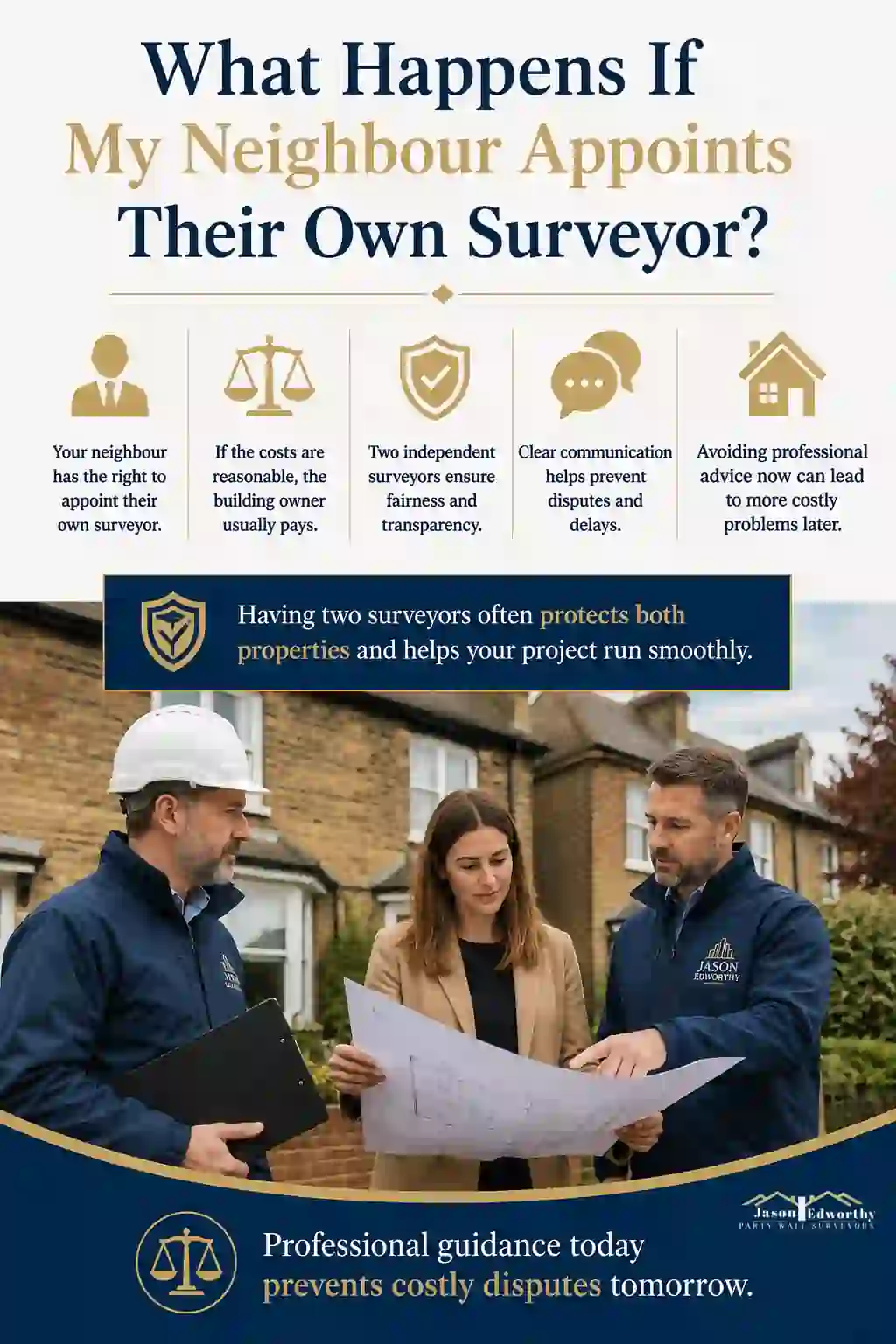What Happens If My Neighbour Appoints Their Own Surveyor Royal Leamington Spa?