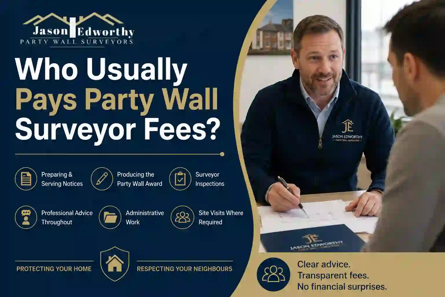 Who Usually Pays Party Wall Surveyor Fees Royal Leamington Spa?