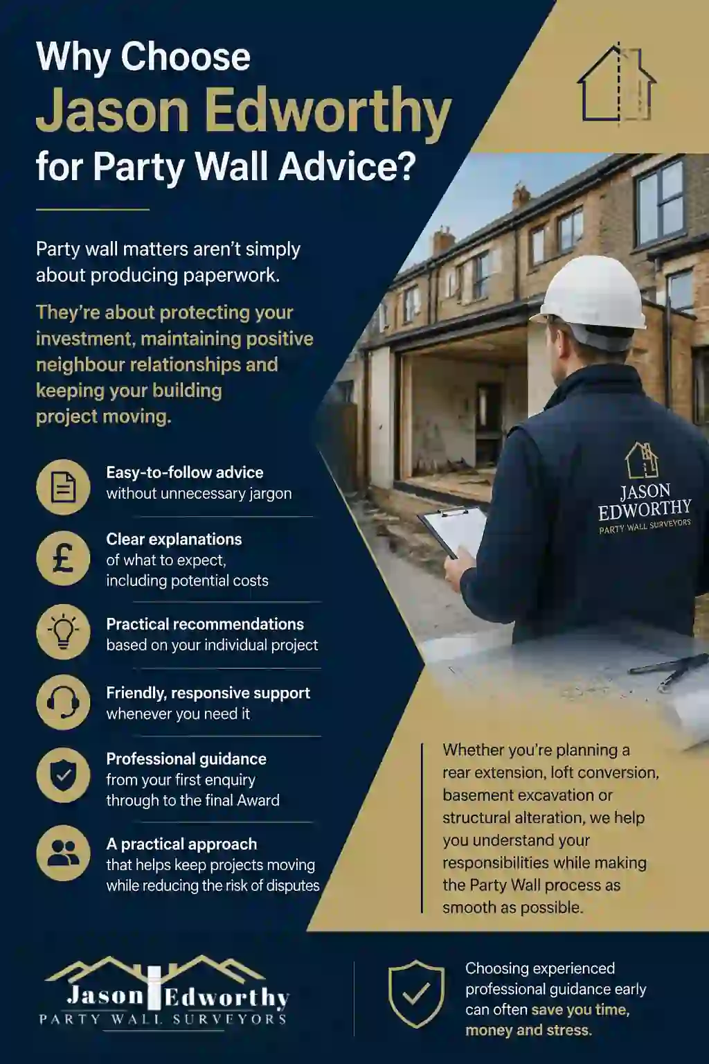 Why Choose Jason Edworthy for Party Wall Advice Royal Leamington Spa?